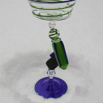 Ray Gun Goblet  2003
Green aventurine and Lapis blue ray gun.
10 x 5 x 5 inches 