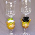 Olga & The Baron 2008
Cat Head goblet pair, tallest 9 x 3 x 3 inches